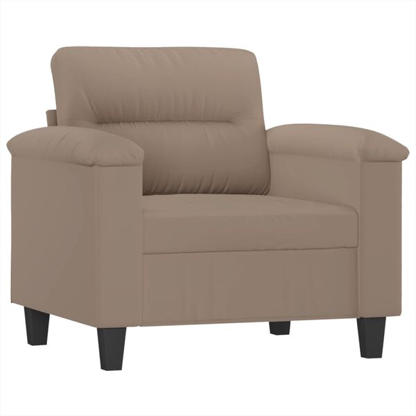 vidaXL 4-dijelni set sofa s jastucima smeđesivi od mikrovlakana
