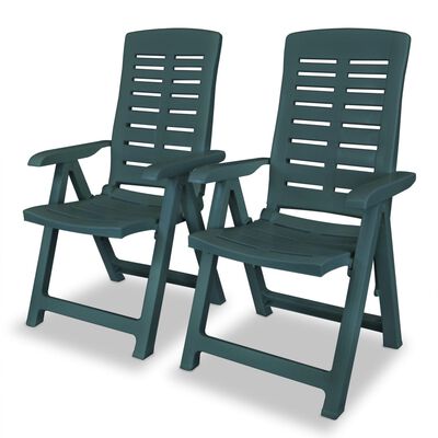 vidaXL Vrtne stolice 2 kom plastične zelene