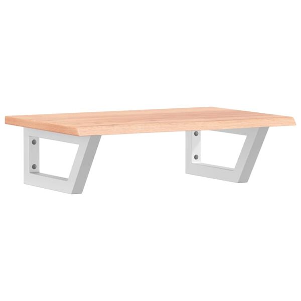 vidaXL Zidna polica za umivaonik od čelika i masivne hrastovine