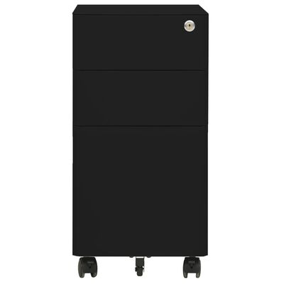 vidaXL Mobilni ormarić za spise crni 30 x 45 x 59 cm čelični