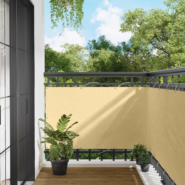 vidaXL Balcony ekran Pijesak 100 x 300 cm Oxford tkanina