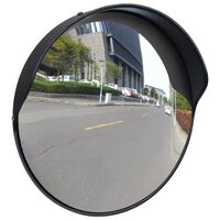Konveksno vanjsko prometno ogledalo od PC plastike crno 30 cm