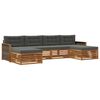 vidaXL Setovi sofa s jastukom 6 pcs Čvrsto drvo akacije
