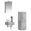 vidaXL Set ormarića za kupaonicu 4 pcs Betonska siva