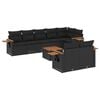 vidaXL Patio Sofa Set 9-sjedala Black