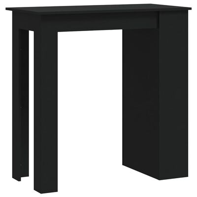 vidaXl Barski stol sa stalkom za pohranu crni 102x50x103,5 cm iverica