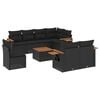 vidaXL Patio Sofa Set 9-sjedala Black