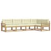 vidaXL Set vanjskih sofa 4 kom. Bijela i krem Poliester