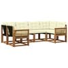 vidaXL Set vanjskih sofa 6 kom. Prirodna i krem