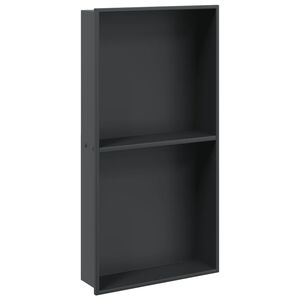 vidaXL Ni&scaron;a za tu&scaron; mat crna 32x62x9 cm nehrđajući čelik
