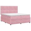 vidaXL Boxspring krevet s madracem Ružičasta 200 x 200 cm Bar&scaron;un