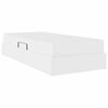 vidaXL Krevet s madracem i skladi&scaron;tem s madracem 2 pcs Bijelo Koža