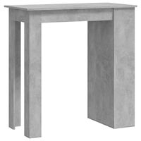 vidaXL Barski stol sa stalkom za pohranu boja betona 102x50x103,5 cm