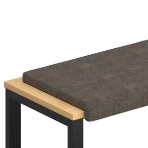 vidaXL Jastučić za klupu Umjetni sued Tamnosiva Dubina 35 cm