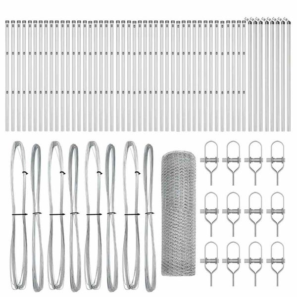 vidaXL Stup za ogradu Srebrno 100 x 0,6 m (mreža 13 mm) Čelik