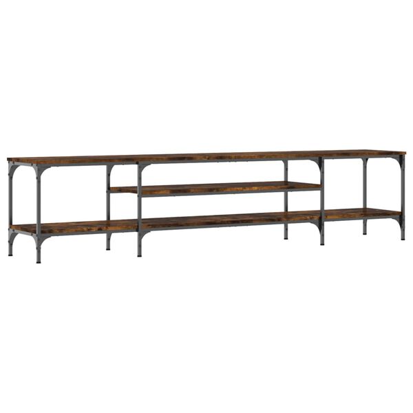 vidaXL TV ormarić boja dimljenog hrasta 201x35x45 cm od drva i željeza