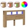 vidaXL LED uzglavlje boja hrasta artisan 160x18,5x103,5 cm drveni