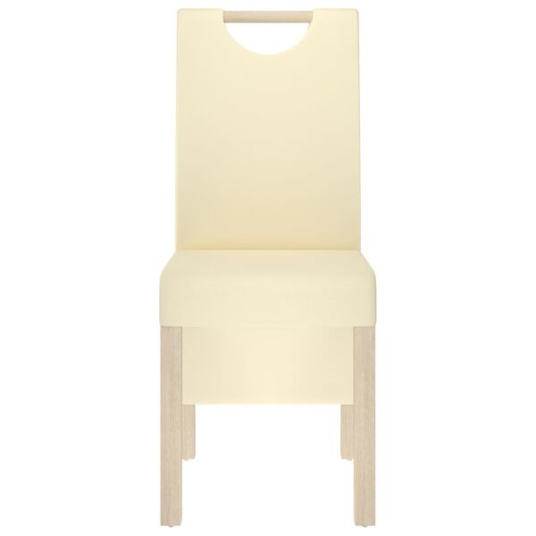 vidaXL Blagovaonske stolice od umjetne kože 4 kom krem