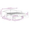 vidaXL Dnevni krevet na razvlačenje tamnosivi 90 x 200 cm baršunasti