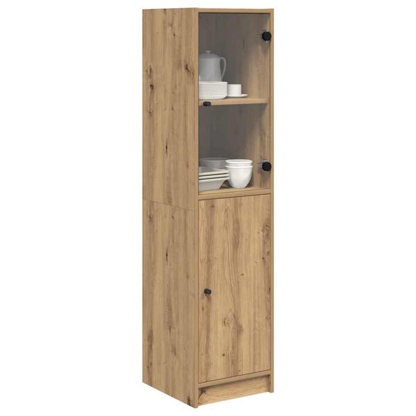 vidaXL Highboard Umjetnički hrast 35 x 37 x 142 cm Konstruirano drvo