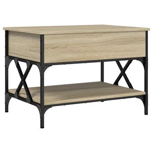 vidaXL Stolić za kavu boja hrasta sonome 70x50x50 cm od drva i metala