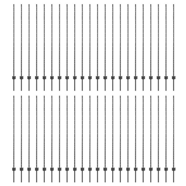 vidaXL Ograde 88 pcs Siva 200 cm Čelik