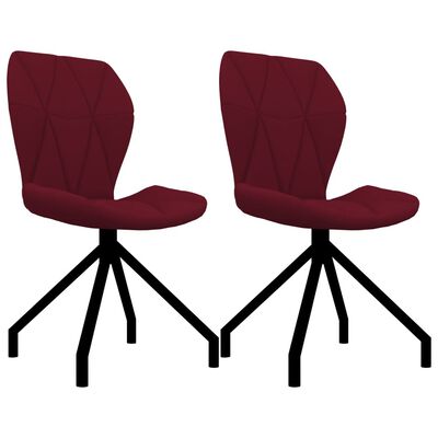 vidaXL Blagovaonske stolice od umjetne kože 2 kom crvena boja vina
