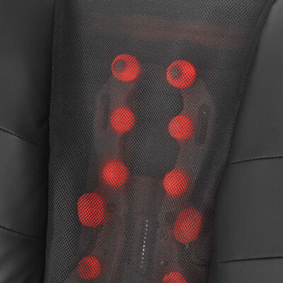 vidaXL Shiatsu masažna fotelja od umjetne kože crna