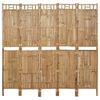 vidaXL Sobna pregrada s 5 panela od bambusa 200 x 180 cm