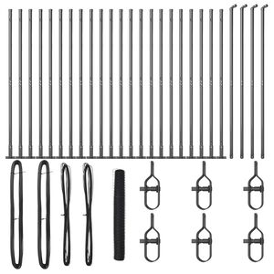 vidaXL Stup za ogradu Siva