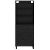 vidaXL Highboard Crni hrast 69,5 x 34 x 180 cm Konstruirano drvo