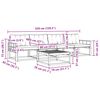 vidaXL Set vanjskih sofa s jastukom 5 pcs Prirodna i crna