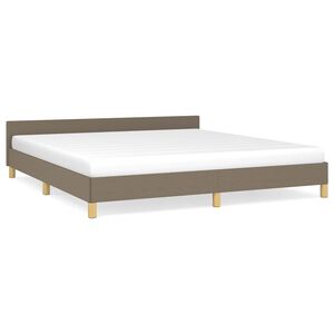 vidaXL Okvir za krevet bez madraca smeđesivi 160x200 cm od tkanine