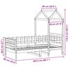 vidaXL Dnevni krevet s krovom bez madraca bijeli 80x200cm masivno drvo