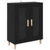 vidaXL Highboard Crni hrast 69,5 x 34 x 180 cm Konstruirano drvo