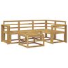 vidaXL Set vanjskih sofa 5 pcs Bijela 59 x 59 x 37 cm