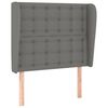 vidaXL Uzglavlje s u&scaron;ima tamnosivo 83 x 23 x 118/128 cm od tkanine
