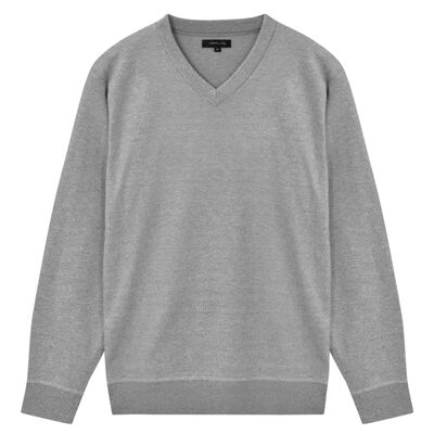 vidaXL Muški puloveri s V-izrezom 5 kom sivi XL