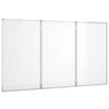 vidaXL Magnetna bijela ploča sklopiva 150 x 80 x 1,7 cm aluminijska