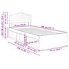 vidaXL Krevetna konstrukcija Staro drvo 90 x 200 cm Čvrsto borovo drvo