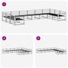 vidaXL Set vanjskih sofa 10 pcs Prirodna Čvrsto drvo akacije