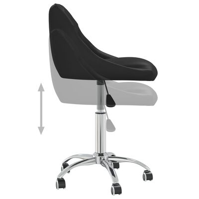 vidaXL Okretna blagovaonska stolica od umjetne kože crna