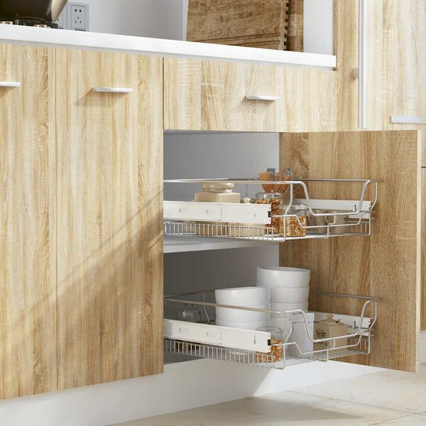 vidaXL Žičane ko&scaron;are na izvlačenje 2 kom srebrne 500 mm