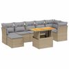 vidaXL 8-dijelni set vrtnih sofa od poliratana s jastucima bež