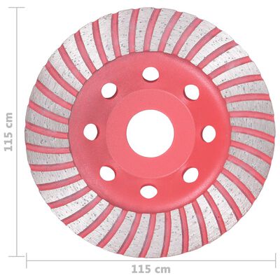 vidaXL Dijamantni brusni kotač u obliku šalice s turbinom 115 mm