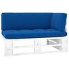 vidaXL Kutna vrtna sofa od paleta od bijelo impregnirane borovine