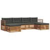 vidaXL Set vanjskih sofa 6 kom. Prirodna i antracit