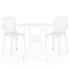 vidaXL 3-dijelni bistro set od lijevanog aluminija bijeli