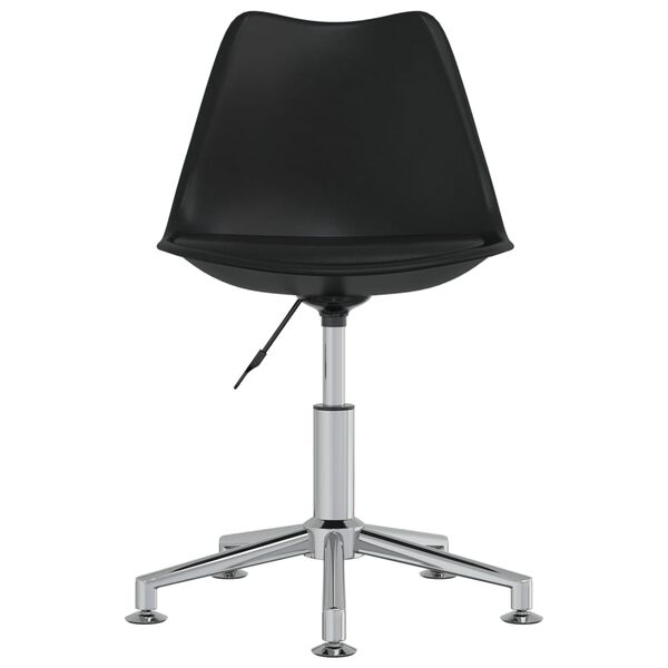 vidaXL Okretne blagovaonske stolice od umjetne kože 6 kom crne