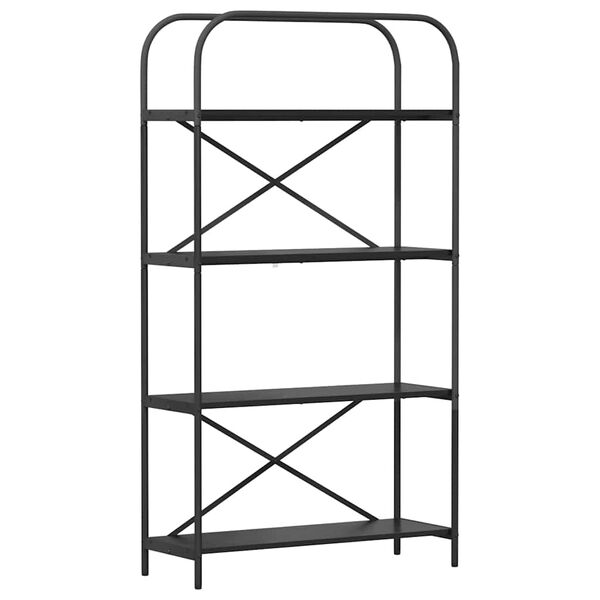 vidaXL Polica Crni hrast 80 x 30 x 146 cm Konstruirano drvo